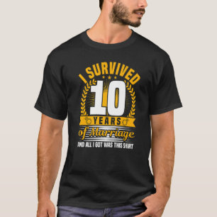 Camiseta 10° aniversario Boda, 10 años de matrimonio, Husba
