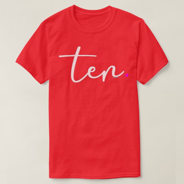 Camiseta 10 años Chica de cumpleaños 10 años regalo Idea ed (Diseño del anverso)