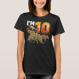 Camiseta 10 años cumpleaños 10 Fiesta paleonto
