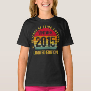 Camiseta 10 años de edad 10 años 2015 Vintage 10 años de ed