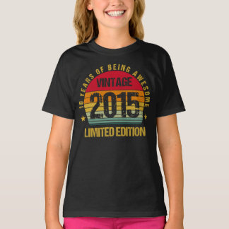 Camiseta 10 años de edad 10 años 2015 Vintage 10 años de ed