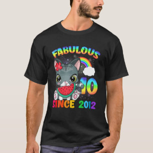 Camiseta 10 Años De Edad 10 Años Chica De Gato Cuto Fabulos