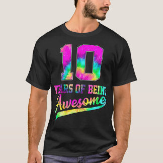 Camiseta 10 Años De Edad 10 Años El Tejido De Cumpleaños Es