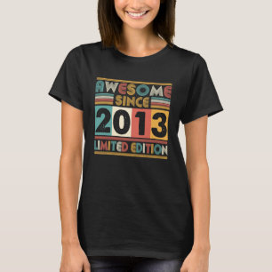 Camiseta 10 años de edad increíble desde 2013