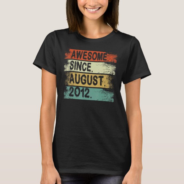 Camiseta 10 años de edad increíble desde agosto de 2012 (Anverso)