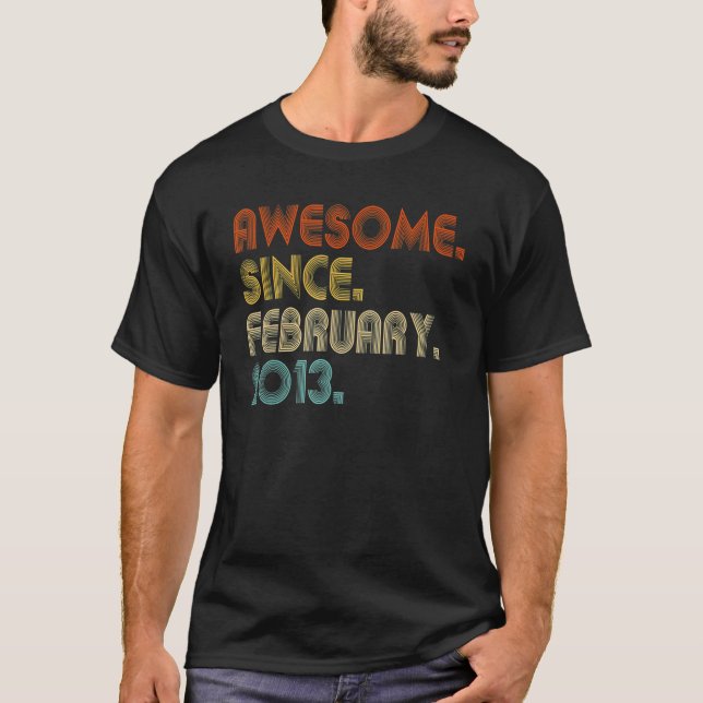 Camiseta 10 años de edad increíble desde febrero de 2013 (Anverso)