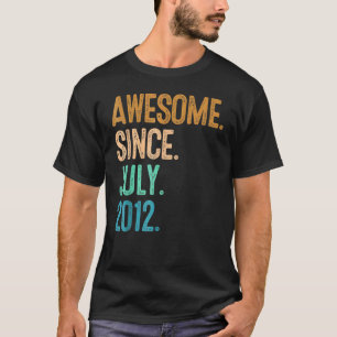 Camiseta 10 años de edad increíble desde julio de 2012