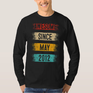 Camiseta 10 años de edad increíble desde mayo de 2012