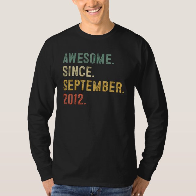 Camiseta 10 años de edad increíble desde setiembre de 2012  (Anverso)