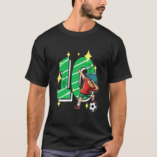 Camiseta 10 años de fútbol 10 cumpleaños de Pla (Anverso)