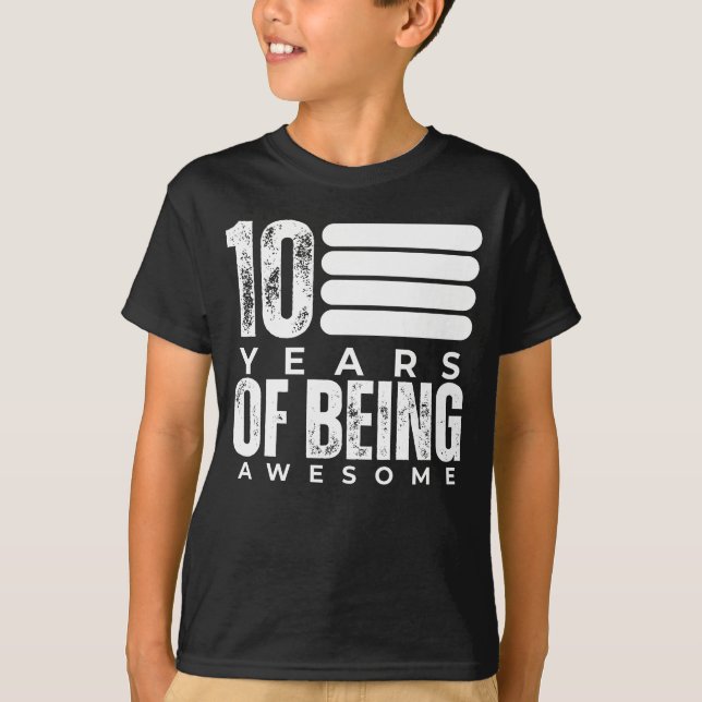 Camiseta 10 años de ser asombrosos 10 años (Anverso)