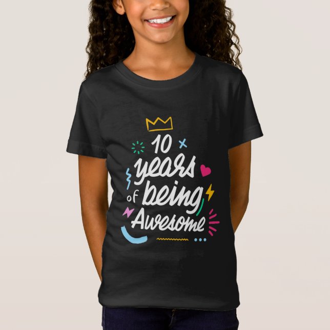 Camiseta 10 años de ser increíble (Anverso)