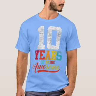 Camiseta 10 Años De Ser Regalos Increíbles 10 Años