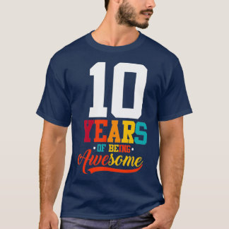 Camiseta 10 Años De Ser Regalos Increíbles De 10 Años