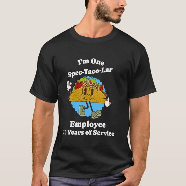 Camiseta 10 años de servicio Taco 10.ª Anígona de trabajo (Anverso)