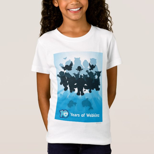 Camiseta 10 años de silueta de Webkinz (Anverso)