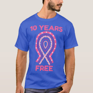 Camiseta 10 años de sobreviviente de cáncer de mama Cinta d