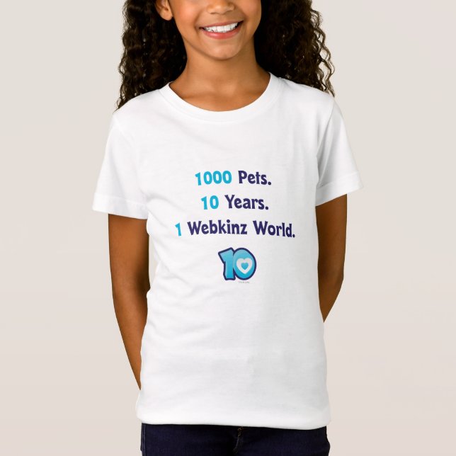 Camiseta 10 años de Stats de Webkinz (Anverso)