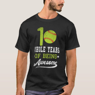 Camiseta 10 Años Enteros De Ser Increíble 10 Años Suave