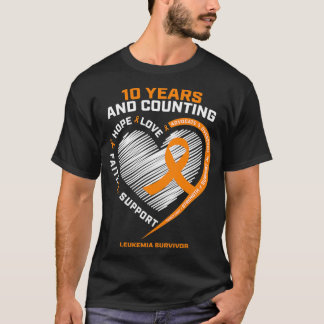 Camiseta 10 años Regalo gratuito contra el cáncer Hombres N