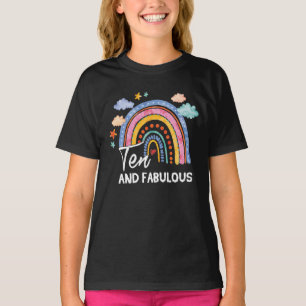 Camiseta 10 años y fabuloso arcoiris 10 años
