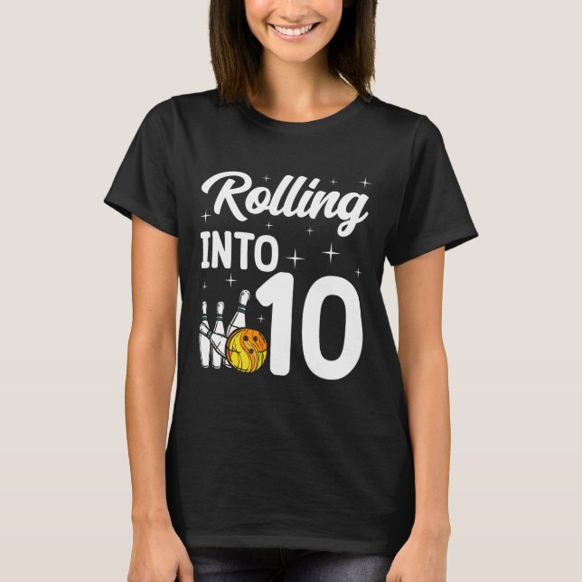 Camiseta 10 Bowling 10 cumpleaños (Anverso)