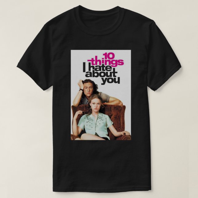 Camiseta 10 cosas que odio por tu arte poster (Diseño del anverso)