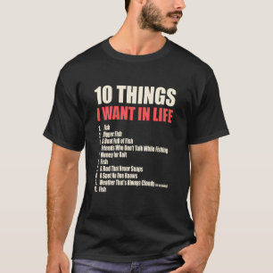 Camiseta 10 cosas que quiero en la vida Pez