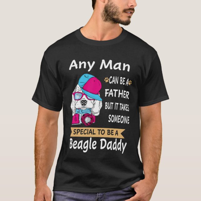 Camiseta 10 Cualquier Hombre Beagle Papi (Anverso)