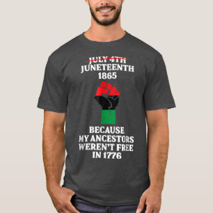 Camiseta 10 de junio Ancestores Black African American Flag