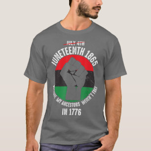 Camiseta 10 de junio Ancestores Black African American Flag