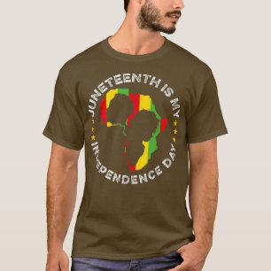 Camiseta 10 de junio Ancestores Black African American Flag