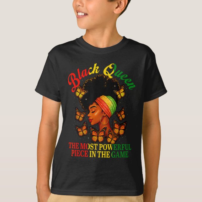 Camiseta 10 De Junio La Reina Negra Ajedrez Poderosa Pieza  (Anverso)