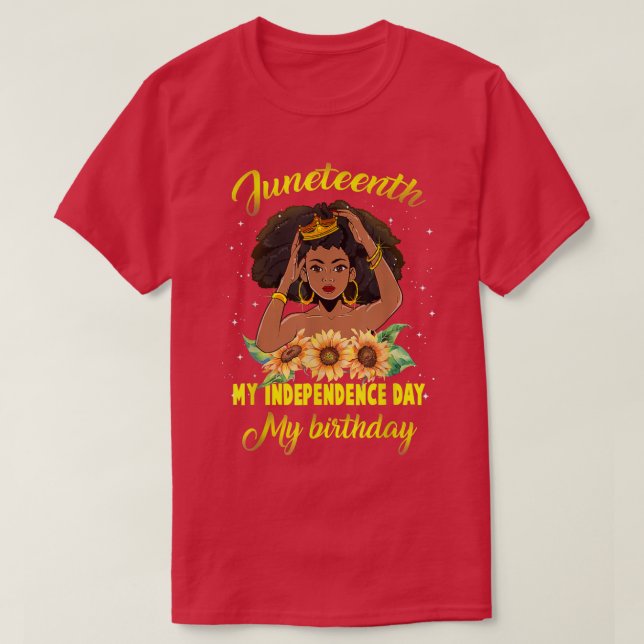 Camiseta 10 de junio Mi Día de la Independencia Mi cumpleañ (Diseño del anverso)