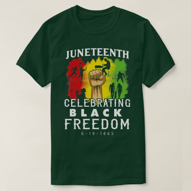 Camiseta 10 de junio se celebra la libertad de los negros (Diseño del anverso)