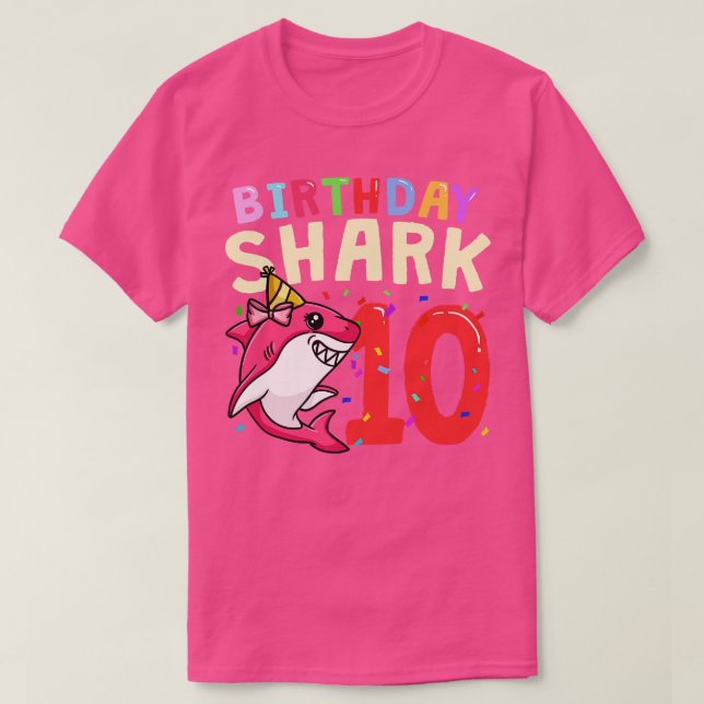 Camiseta 10 Geburtstag Hai (Diseño del anverso)