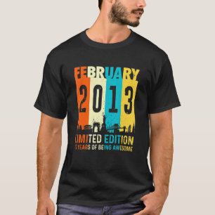 Camiseta 10 hechos en febrero de 2013 Décimo cumpleaños