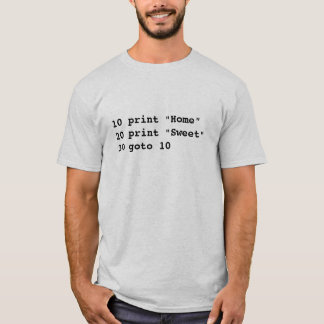 Camiseta 10 la impresión 20 "caseros" imprime el "dulce" 30