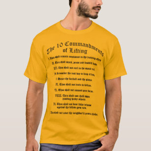 Camiseta 10 mandamientos de la elevación