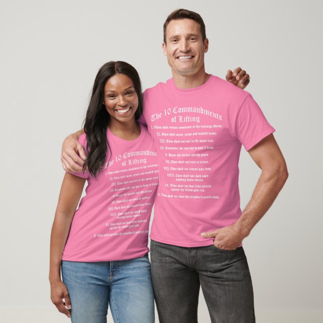 Camiseta 10 Mandamientos de Levantamiento (Unisexo)