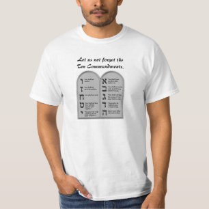 CAMISETA 10 MANDAMIENTOS VIVEN POR LAS PALABRAS DE G-D