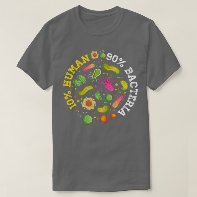 Camiseta 10 Microbiología bacteriana humana 90 (Diseño del anverso)