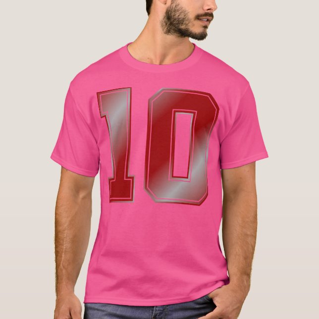 Camiseta 10 Número deportivo (Anverso)