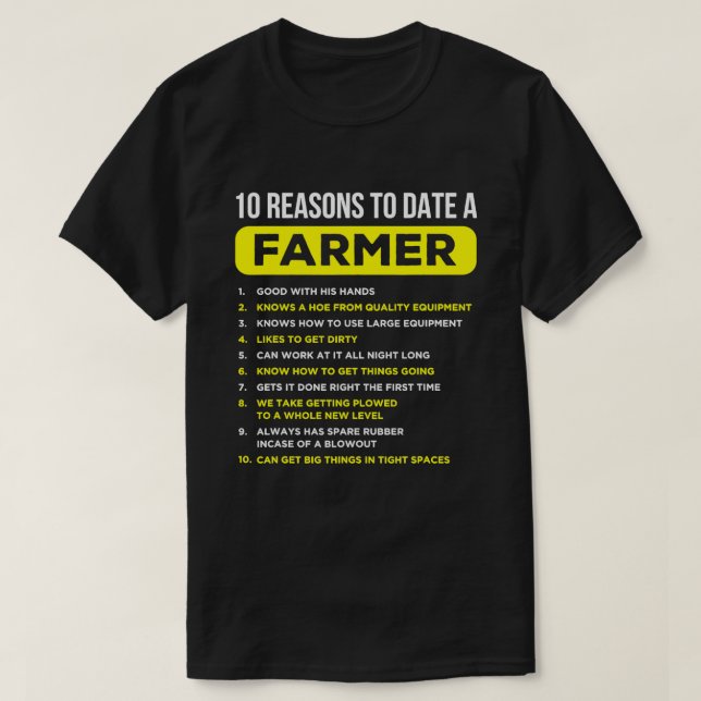 Camiseta 10 Razones Hasta La Fecha Un Agradecido Agricultor (Diseño del anverso)
