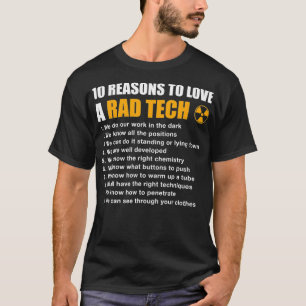Camiseta 10 RAZONES PARA AMAR UNA GRAN Radiología XRay TECH
