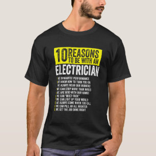 Camiseta 10 razones para estar con un electricista electric