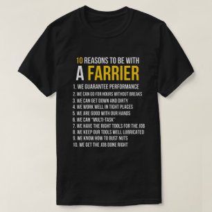 Camiseta 10 Razones Para Estar Con Un Farrier