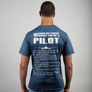 Camiseta 10 Razones para saber por qué eres piloto