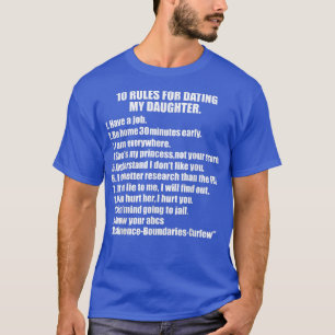 Camiseta 10 Reglas que daban a mi hija un papá sobreprotect