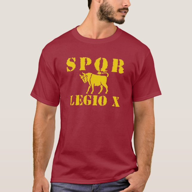 Camiseta 10 ropa romana famosa de la legión de Julio César (Anverso)